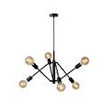 LUCIDE LUCIDE LESTER - Hanglamp - 6xE27 - Zwart - Creëer een sfeervolle ambiance in uw interieur