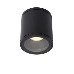 LUCIDE AVEN - Deckenstrahler Badezimmer - Ø 9 cm - 1xGU10 - IP65 - Schwarz