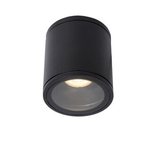 LUCIDE AVEN - Deckenstrahler Badezimmer - Ø 9 cm - 1xGU10 - IP65 - Schwarz