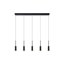 LUCIDE TUBULE - Lámpara Colgante - LED - 5x7W 2700K - Negro
