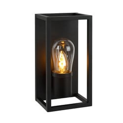 LUCIDE CARLYN - Bathroom Wall Lamp - 1xE14 - IP54 - Black