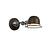 LUCIDE LUCIDE HONORE - Wandlamp - 1xE14 - Roest bruin