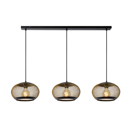 LUCIDE LUCIDE LUCAS - Elegante Hanglamp in Mat Goud en Messing