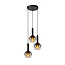 LUCIDE LUCIDE MARIUS - Lámpara Colgante - Ø 48,5 cm - 3xE27 - Negro - Iluminación ideal para cualquier habitación