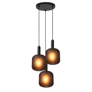 LUCIDE ELOISE - Lámpara Colgante - Ø 40 cm - 3xE27 - Negra