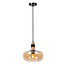 LUCIDE LUCIDE ILONA - Stylish Pendant Light with Amber Glass