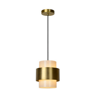LUCIDE FIRMIN - Hanglamp - Ø 20 cm - 1xE27 - Mat Goud / Messing