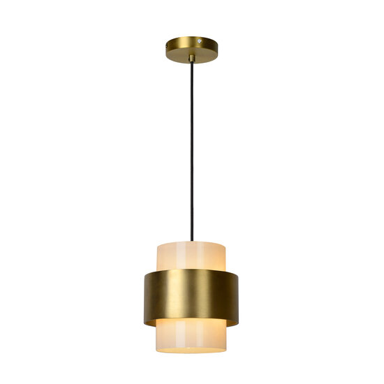 LUCIDE LUCIDE FIRMIN - Pendelleuchte - Ø 20 cm - 1xE27 - Matt Gold / Messing - Perfekt für eine gemütliche Atmosphäre