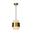 LUCIDE LUCIDE FIRMIN - Lámpara Colgante - Ø 20 cm - 1xE27 - Oro Mate / Latón - Perfecta para crear un ambiente acogedor