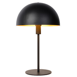 LUCIDE SIEMON - Lampe de Table - Ø 25 cm - 1xE14 - Noir