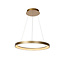 LUCIDE LUCIDE VIDAL - Elegante Dimbare Hanglamp in Mat Goud