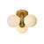 LUCIDE LUCIDE TRUDY - Badezimmer Deckenleuchte - Ø 28 cm - 3xG9 - IP44 - Matt Gold / Messing