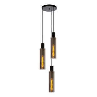 LUCIDE ORLANDO - Pendant Lamp - Ø 32 cm - 3xE27 - Fumé