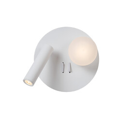 LUCIDE MATIZ - Bedlamp - LED - 1x3,7W 3000K - With USB charging point - White