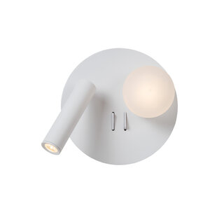 LUCIDE MATIZ - Bedlamp - LED - 1x3,7W 3000K - With USB charging point - White