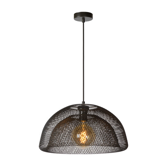 LUCIDE LUCIDE MESH - Stylish Pendant Light Ø 45 cm in Black