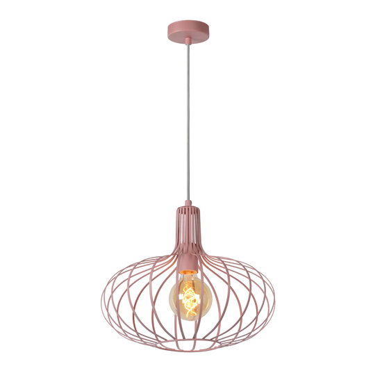 LUCIDE LUCIDE MERLINA - Hermosa lámpara colgante para habitación infantil en rosa