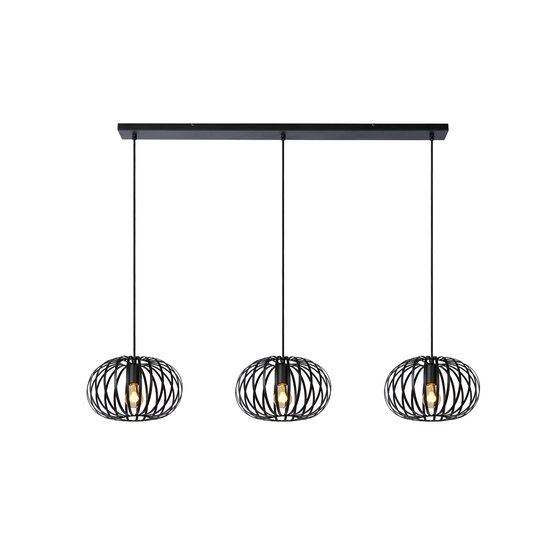LUCIDE LUCIDE MANUELA - Stylish Pendant Light with 3xE27 Fitting in Black