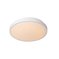LUCIDE DASHER - Plafonnier Salle de Bain - Ø 29,3 cm - LED - 1x12W 2700K - IP44 - Blanc