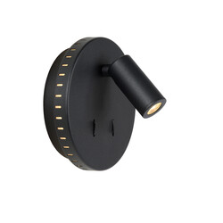 LUCIDE BENTJER - Lampe de chevet - Ø 14 cm - LED - 3000K - Noir