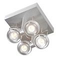 Fantasia Ziva ceiling lamp square black, aluminium, 190x190x145mm, 4x GU10 LED 4.5W dimmable, 2800K