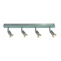 Fantasia Lámpara de techo GU10x4 blanca, gris, bronce, vidrio 550mm larga - Ideal para tus espacios