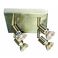 Fantasia Lámpara de techo cuadrada GU10x4 blanca, gris, bronce, vidrio 200mm - Ideal para iluminación versátil