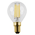 Fantasia lámpara de bola LED E14 G45 4W, vidrio claro con efecto filamento, 2700K blanco cálido, regulable