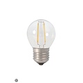 Fantasia LED kogellamp E14 G45 4W, helder glas met kooldraadeffect, 2700K warm wit licht, dimbaar