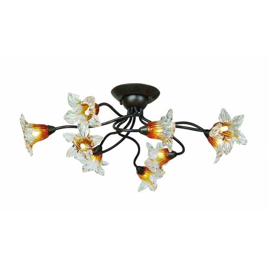 Fantasia Fantasia Megan pendant lamp in ruggine colour, classic antique, 9x G9 28W included, 650 mm