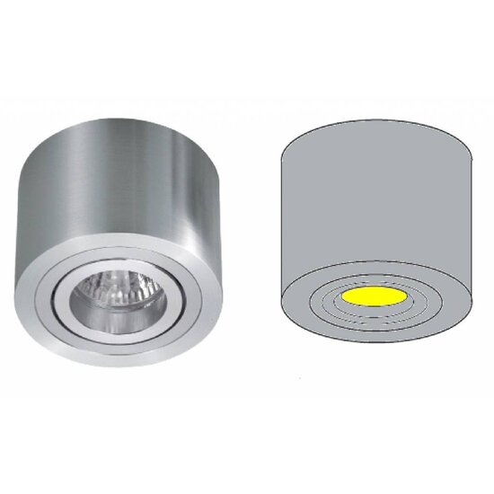 Fantasia surface-mounted spot white, round, GU10 fitting, diameter 90 mm, height 95 mm, adjustable, aluminium, IP20