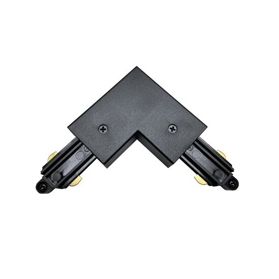 Fantasia connecteur en L : raccord d'angle pour éclairage sur rail, monophasé ou triphasé, alimentation incluse, raccordement par le dessus