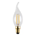 Fantasia E14 LED candle bulb filament C35, 4W, 440 lumen, 2700K warm white, matt white glass, dimmable
