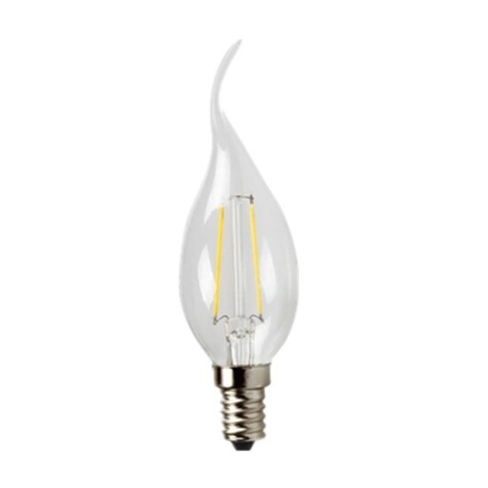 Fantasia E14 LED Kerzenlampe Filament C35, 4W, 440 Lumen, 2700K warmweiß, mattweißes Glas, dimmbar