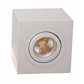 Fantasia square ceiling spot for GU10, 90x90mm, adjustable, aluminium, white, bulb not included
