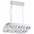 Fantasia Lámpara colgante Fantasia Galaxy - aluminio, blanco, 6x5W LED COB, 3000K blanco cálido, regulable, 455x300x1000mm, IP20