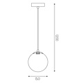 Fantasia TSURU Pendelleuchte mattschwarz/bronze, aschgraues Glas, 1x G9 LED inkl., Durchmesser 150 mm, 2700K warmweiß