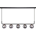 Fantasia Hasselt pendant light with 5x G9 LED (included), matt black and bronze with ash grey glass, dimmable