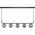 Fantasia Hasselt suspension avec 5x G9 LED (incluses), noir mat et bronze avec verre gris cendré, dimmable
