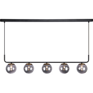 Fantasia Hasselt suspension 5x G9 LED, noir mat/bronze