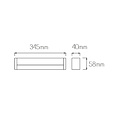 Fantasia Martino LED wandlamp, 5 watt, 400 lumen, 3000K, zwart, aluminium en plexi