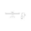 Fantasia Amur black wall light with integrated LED, 8 Watt, 369 lumen, 3000K warm white, IP23