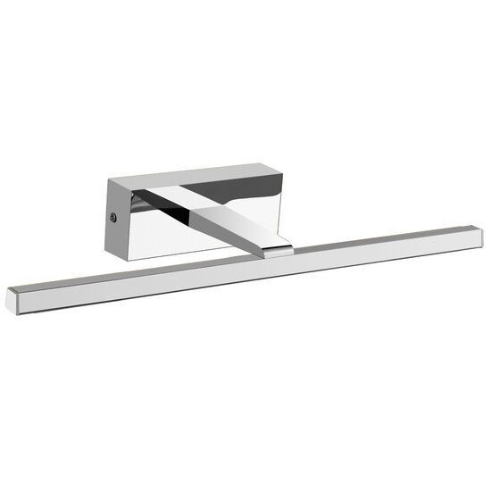 Fantasia Fantasia Aline LED wall light in chrome, 8 watts, 369 lumens, 3000K warm white light, IP23 rated for humid rooms.