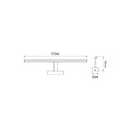 Fantasia Amur weiße LED-Wandleuchte mit integrierter SMD-LED, 12W, 840 Lumen, 3000K Warmweiß, IP23