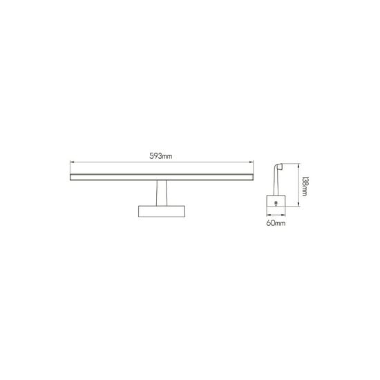 Fantasia Fantasia Amur applique murale chrome, LED SMD intégrée 12W, 840 lumens, 3000K, variable, IP23