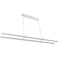 Fantasia Lino LED pendant lamp, 2x24W / 3290lm, 3000K warm white, dimmable, white aluminium, IP20