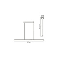 Fantasia Lino zwarte LED hanglamp, 24 Watt, 1970 lumen, 3000K warm wit licht, aluminium, IP20