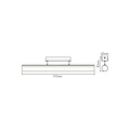 Fantasia Fantasia Rory zwarte aluminium LED wandlamp, 117 cm, 24W, 2535 lumen, 3000K warm wit, IP20, energieklasse F