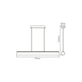 Fantasia Rory single pendant light black aluminium, 24W LED, 2535 lumen, 3000K warm white