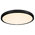 Fantasia Oxus ronde plafondlamp zwart kunststof, 30W LED, diameter 300mm, 2700K warm wit